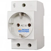 Розетка з заземленням AC30 2Р+РЕ 16A A0150010104 АСКО-УКРЕМ