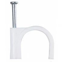 Скоба пластикова кругла CHR-12мм біла (100 шт) A0150030008 АСКО-УКРЕМ