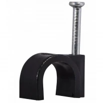 Скоба пластикова кругла CHR-4мм чорна (100 шт) A0150030034 АСКО-УКРЕМ