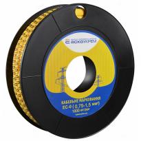 Маркер кабельний EC-0 0,75-1,5мм.кв символ "0" (1000 шт) жовтий A0150080012 АСКО-УКРЕМ