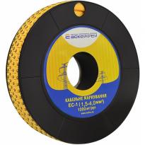 Маркер кабельний EC-1 1,5-4,0мм.кв символ "3" (1000 шт) жовтий A0150080025 АСКО-УКРЕМ