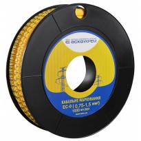 Маркер кабельный EC-0 0,75-1,5мм.кв символ "земля" (1000 шт) желтый A0150080064 АСКО-УКРЕМ