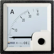 Амперметр AC прямого включения 30А 72х72 модель A-72-6 A0190010061 АСКО-УКРЕМ