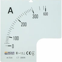 Шкала 300/5А к амперметру А-72-6 A0190010072 АСКО-УКРЕМ