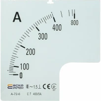 Шкала 400/5А к амперметру А-72-6 A0190010073 АСКО-УКРЕМ