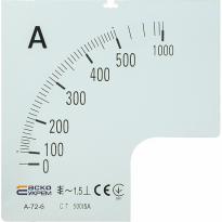 Шкала 500/5А к амперметру А-72-6 A0190010074 АСКО-УКРЕМ