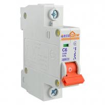 Автоматичний вимикач ECO 1 полюс тип C 6A 4,5kA ECO010010001 ECOHOME