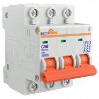 Автоматичний вимикач ECO 3 полюси тип C 50A 4,5kA ECO010030008 ECOHOME