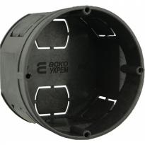 Монтажная коробка (подрозетник) круглая черная ПР-100У АСКО-УКРЕМ