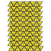 Самоклеюча етикетка "Знак - Небезпека ураження електричним струмом" жовта 45мм (на аркуші 100 шт) SES01010 АСКО-УКРЕМ