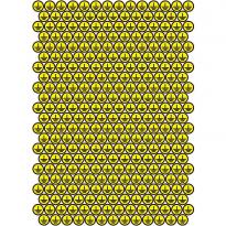 Самоклеящаяся этикетка "Знак - заземление" желтая (на листе 297 шт) SES02005 АСКО-УКРЕМ