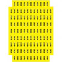 Самоклеюча етикетка "Знак - 380В" жовта 45х22мм (на аркуші 113 шт) SES03019 АСКО-УКРЕМ