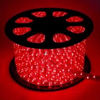 Светодиодный дюралайт LED BY-007 3-х жильный 1,44Вт/м 13мм круг красный 183740 Brille