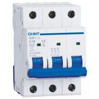 Автоматичний вимикач NB1-63 3 полюси 10A тип D 6kA 179712 CHINT
