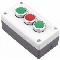 Кнопочный пост NPH1-3001 3 кнопки зеленая+красная+зеленая 2NO+1NC IP54 587069 CHINT