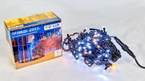 Гірлянда зовнішня ICICLE 108 LED бахрома 2x1m 27 жовтий flash білий/чорний IP44 EN 90015178 Delux