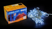 Гірлянда зовнішня STRING 100LED 10m (2x5m) flash білий/прозорий IP44 90015187 Delux