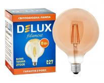 Cветодиодная лампа G125 8W 2700K 220V E27 filament 90016726 Delux