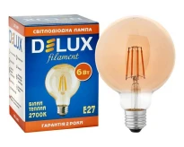 Cветодиодная лампа G95 6W 2700K 220V E27 filament 90016727 Delux