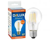 Cветодиодная лампа BL 60 6W 4000K 220V E27 filament 90016730 Delux