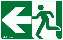Інформаційна наклейка на світильник Exit Left 233х150мм (REL801,802) 90017039 Delux