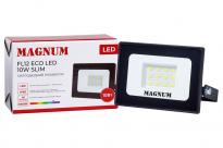 Прожектор світлодіодний FL12 ECO LED 10W slim чорний 6500К IP65 90018080 Magnum