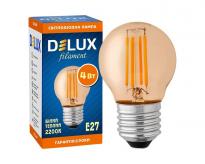 Лампа светодиодная BL50Р 4W 2200K 220V E27 amber filament 90018146 Delux