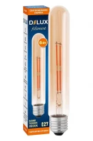 Cветодиодная лампа LR-39 6W E27 2200К T30 amber filament 90018154 Delux