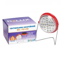 Світильник світлодіодний аварійний REL-102 (3,7V 1.2Ah) 24 LED 4W з сон пан червоний. 120х120х35 90018288 Delux