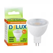 Лампочка светодиодная JCDR 6W 3000K 60° 220V GU5.3 90019264 Delux