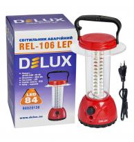 Светильник светодиодный аварийный REL-106 4W 3,7V 2,4Ah 84 LED 149x149x241мм 90020136 Delux
