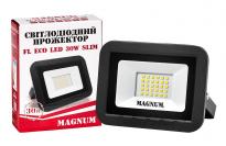Прожектор світлодіодний FL ECO LED 30W slim 6500K IP65 чорний 90011660 Delux