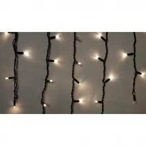 Гирлянда наружная ICICLE 75 LED 2x0.7м теплый белый/черный IP44 EN 90016595 Delux