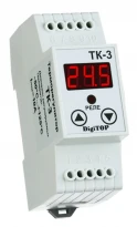 Одноканальный терморегулятор с датчиком TK-3 DIN-рейка DigiTOP
