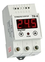 Одноканальный терморегулятор с датчиком TK-4 DIN-рейка DigiTOP