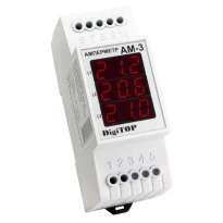 Трехфазный амперметр Aм-3 DIN-рейка DigiTOP