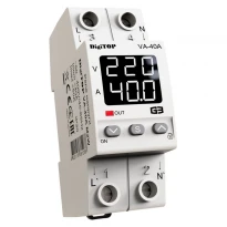 Реле напряжения 2DIN с контролем тока VA-40A M2W DigiTOP