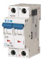 Автоматичний вимикач 20A 10kA 2 полюси тип C PL7-C20/2-DC Eaton (Moeller)
