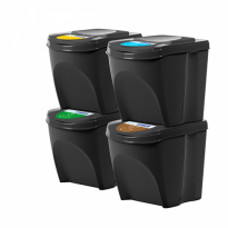 Набор контейнеров для сортировки отходов GSB254 (4 шт) черный 11121111 Noveen