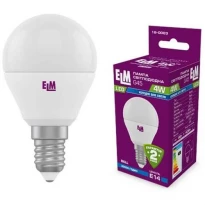 Лампа светодиодная G45 18-0083 PA10 E14 4W 4000K 220V ELM