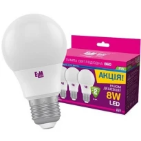 Светодиодная лампа A55 18-0169 PA10 E27 8W 4000K 220V (по 3 шт.) ELM