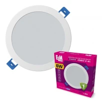 Встраиваемый LED светильник Disk V-6 6W 6500K IP20 26-0058 ELM