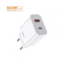 Зарядний пристрій Surie Series 20W PD + QC Fast Charger білий RP-U68 Remax
