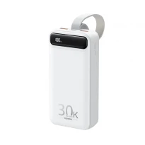 Повербанк Bole Series 20W + 22.5W PD+QC 30000mAh з ліхтариком білий RPP-522 Remax