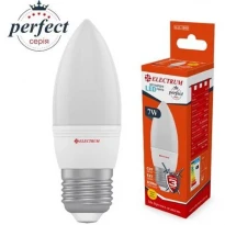 Светодиодная лампа свеча C37 A-LC-1860 LC-32 E27 7W 3000K 220V Electrum