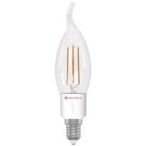 Светодиодная лампа свеча на ветру CF37 A-LC-1881 LC-4FP E14 5W 4000K 220V Electrum