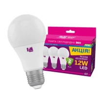 Лампа светодиодная 18-0142 PA-10L B60 E27 12W 4000K 220V (по 3 шт.) ELM