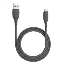 Кабель зарядки та синхронізації USB/Type-C 5A 25Вт силіконовий 1 м чорний 1шт. QM-9C2120 Quantum
