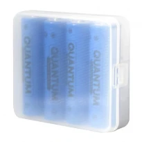 Набор литий-ионных аккумуляторов Li-ion ICR18650 1500mAh 0.5-1С с клеммным выступом 4шт. plastic ICR18650TH/1500-PB4 Quantum