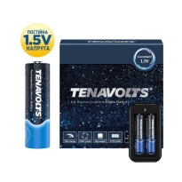 Комплект аккумулятор литиевый AA 1850mAh 1.5V 2шт. с зарядным устройством 0731 Tenavolts